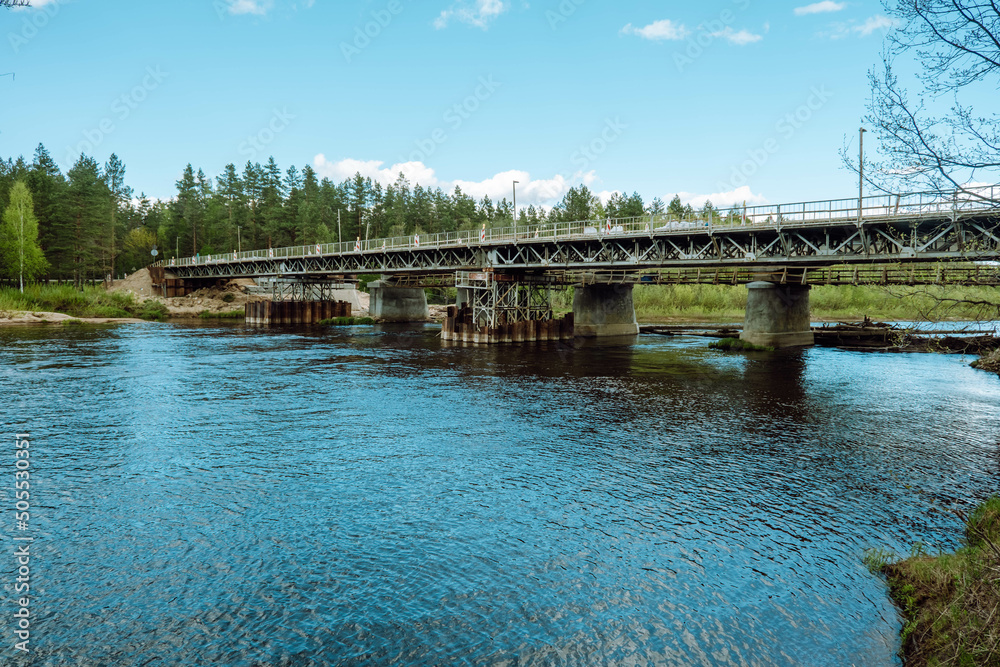 bridge repair and temporary bridge over the river Gauja, Latvia bridge repair and temporary bridge over the river Gauja, Latvia