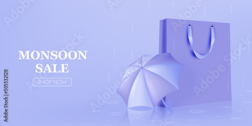 Cute umbrella for monsoon season photo