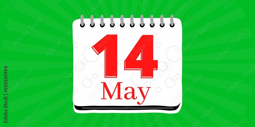 14 May Calendar With The Day Fourteen Of The Month Of May In White 14-may-calendar-with-the-day-fourteen-of-the-month-of-may-in-white