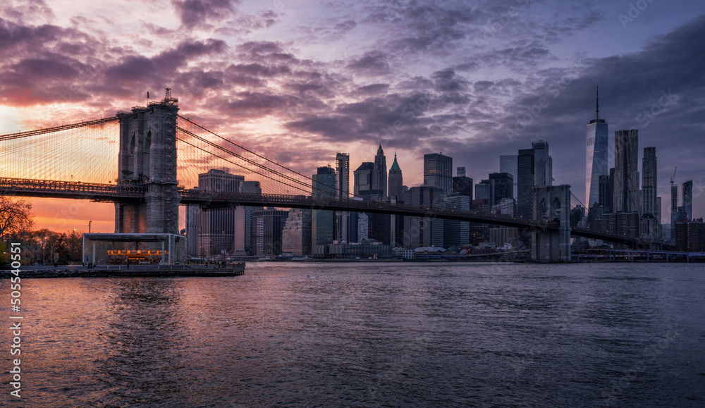 Purple sunset on Manhattan