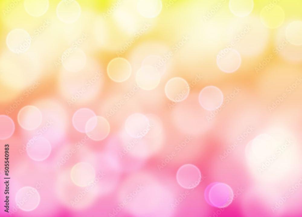 Yellow and pink abstract bokeh beautiful background blur.