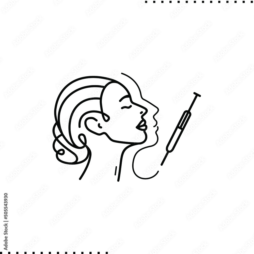 Fotografi Mesotherapy, bio revitalization vector isolated on white