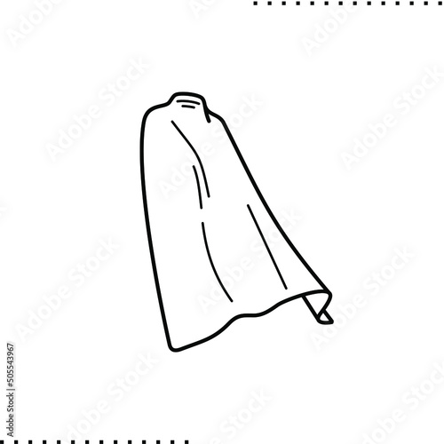 cape, pallium vector isolated icon on white photo
