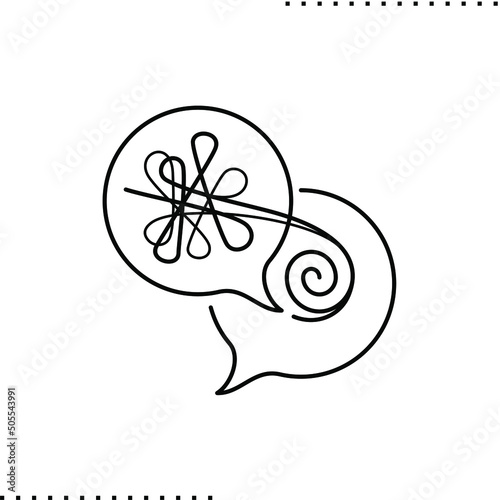 psychotherapy vector isolated icon on white