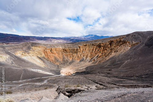Ubehebe Crater in Death Valley National Park is the remains of a volcano which erupted hundreds of years ago photo