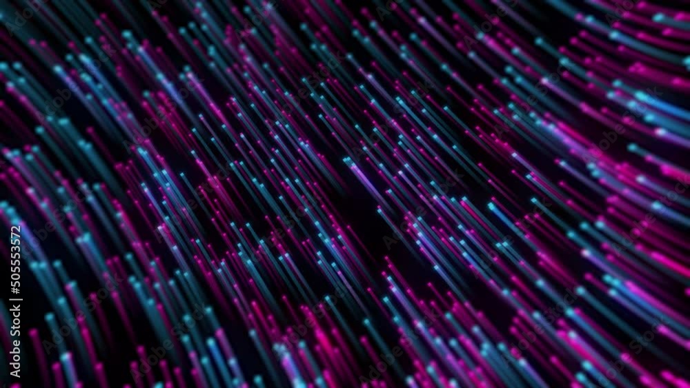 Colored and Illuminated Lines Moving from Right Bottom to Left Up. Abstract Background. Looped. Colored and Illuminated Lines Moving from Right Bottom to Left Up. Abstract Background. Looped.