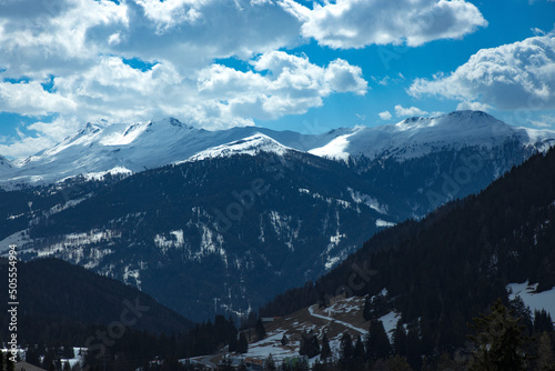 swiss mountains landscape in Lenzerheide Switzerland