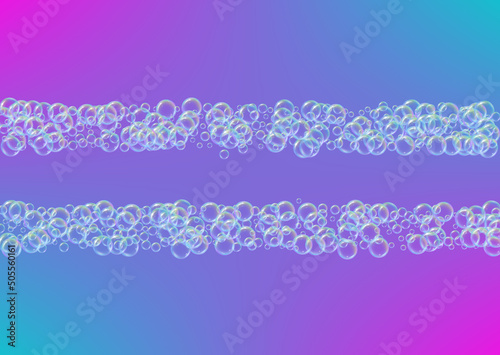 Cleaning foam. Soap bubble. Detergent suds for bath. Shampoo. 3d