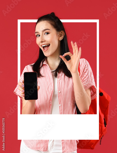 Portrait of happy female st...