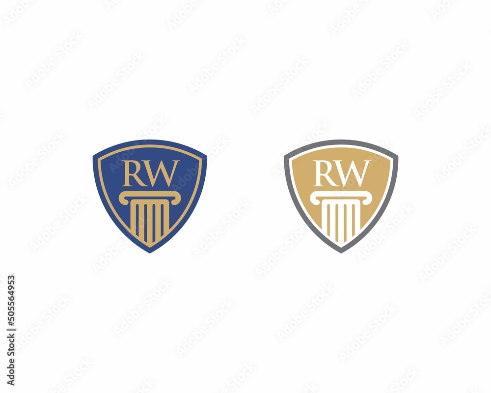 Letters RW, Law Logo Vector 001 Letters RW, Law Logo Vector 001