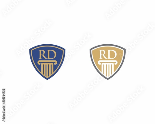 Letters RD  Law Logo Vector 001