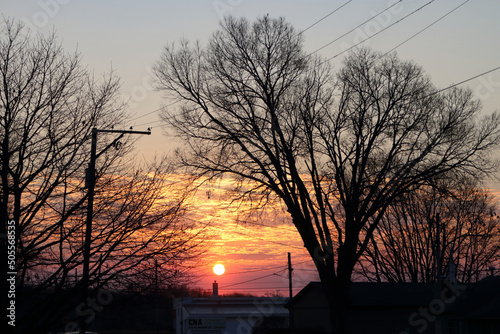 City of Chillicothe in Illinois at sunset photo