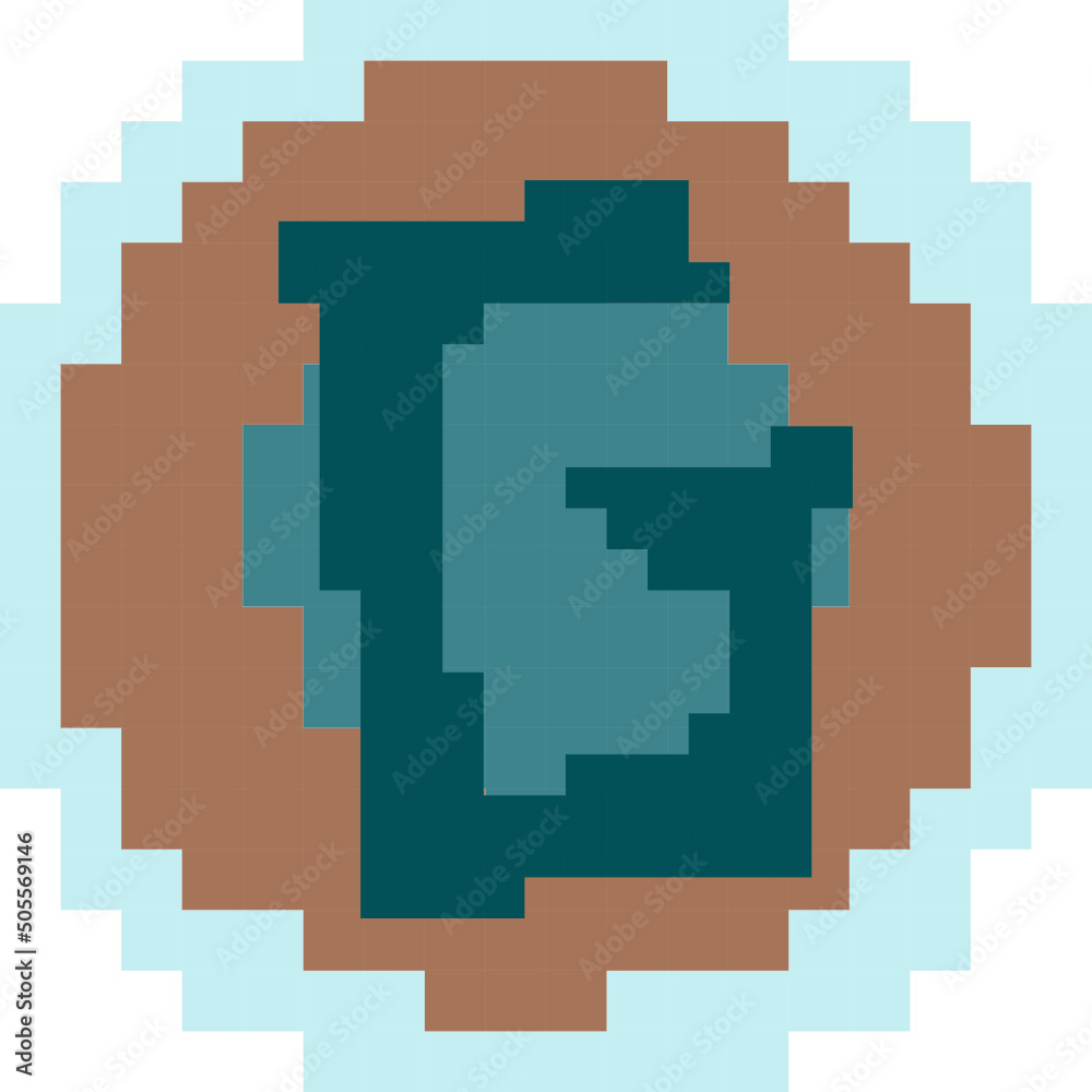 Obraz premium pixelated letter G
