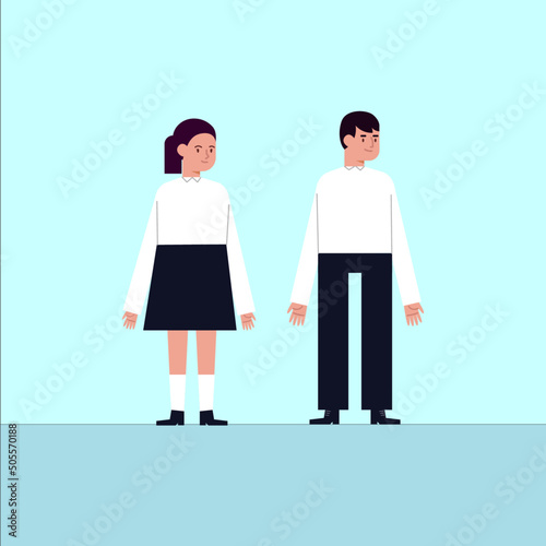 Niños uniforme escolar