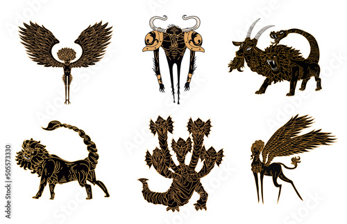 six monster creatures from greek mythology