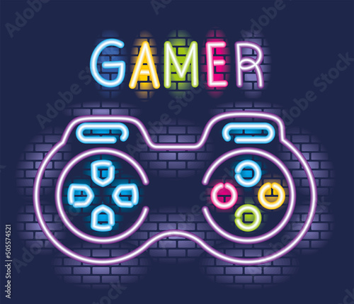 gamer neon signboard
