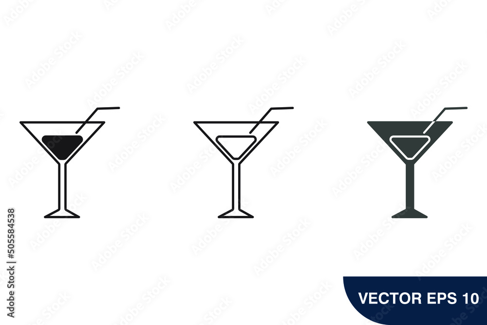 Cocktail icon icons symbol vector elements for infographic web Cocktail icon icons symbol vector elements for infographic web