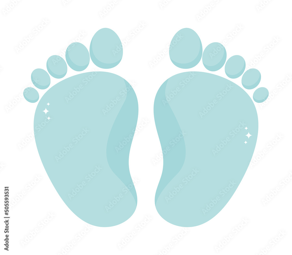 blue baby foot print blue baby foot print