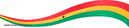 Ghana flag wave  isolated  on png or transparent background Symbol Ghana. vector illustration