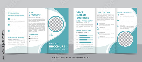 Creative corporate modern business trifold brochure template, trifold layout, letter, a4 size brochure.