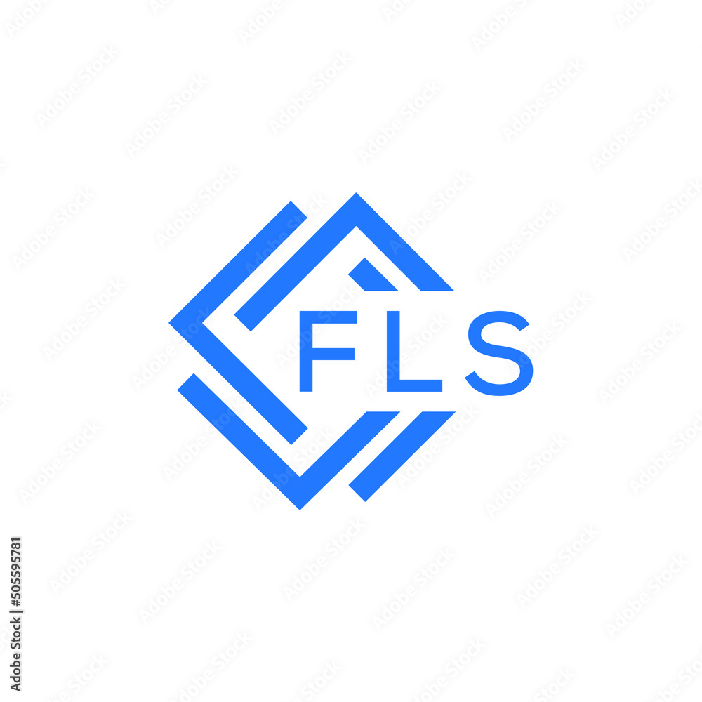 FLS technology letter logo design on white  background. FLS creative initials technology letter logo concept. FLS technology letter design.