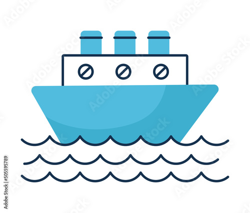 blue boat design