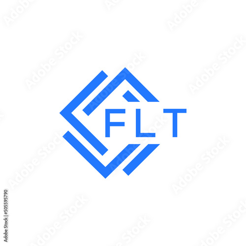 FLT technology letter logo design on white  background. FLT creative initials technology letter logo concept. FLT technology letter design. photo