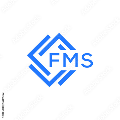 FMS technology letter logo design on white  background. FMS creative initials technology letter logo concept. FMS technology letter design.