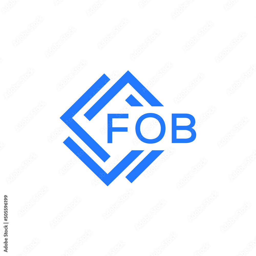 FOB technology letter logo design on white background. FOB creative initials technology letter logo concept. FOB technology letter design. FOB technology letter logo design on white background. FOB creative initials technology letter logo concept. FOB technology letter design.