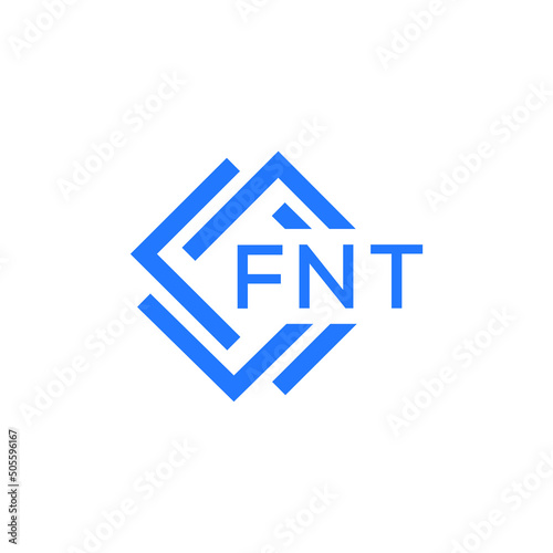 FNT technology letter logo design on white  background. FNT creative initials technology letter logo concept. FNT technology letter design. photo