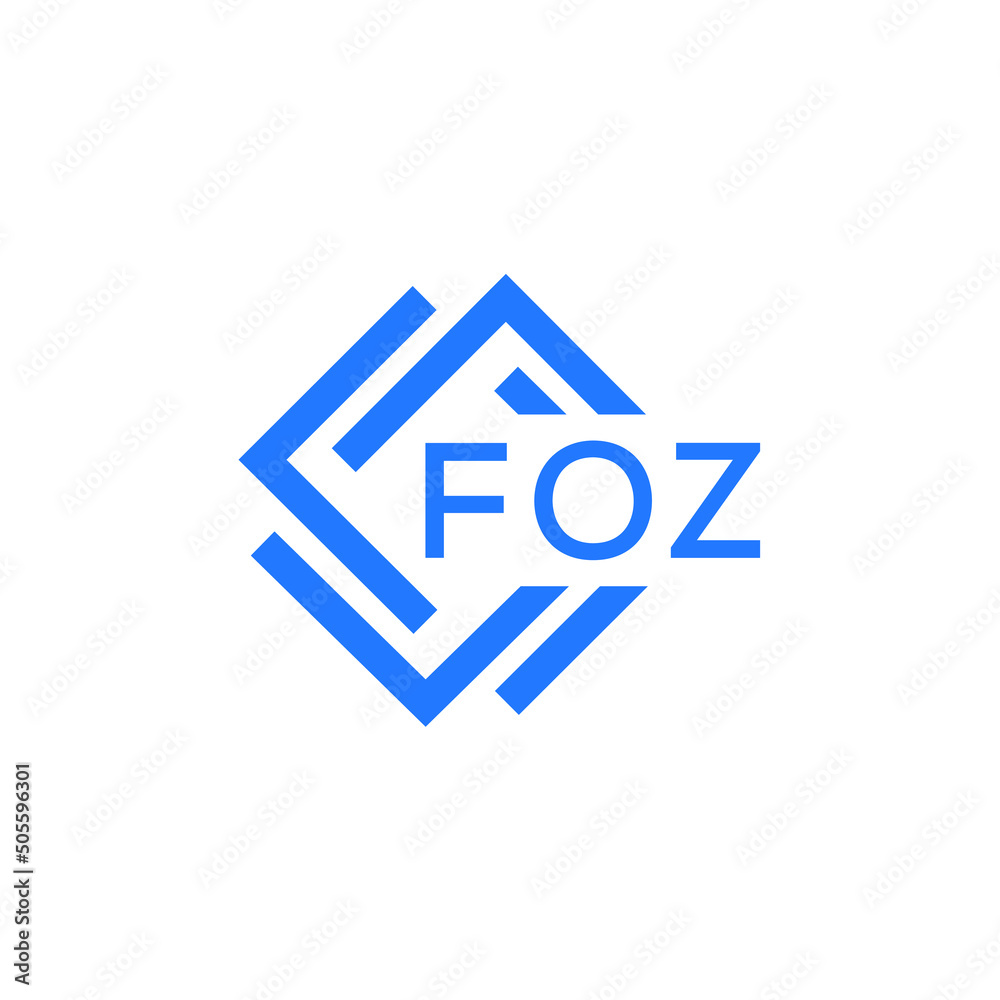 FOZ technology letter logo design on white background. FOZ creative initials technology letter logo concept. FOZ technology letter design. FOZ technology letter logo design on white background. FOZ creative initials technology letter logo concept. FOZ technology letter design.