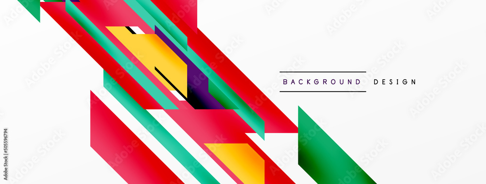 Minimal geometric abstract background. Dynamic 3d lines composition. Trendy techno business template for wallpaper, banner, background or landing Minimal geometric abstract background. Dynamic 3d lines composition. Trendy techno business template for wallpaper, banner, background or landing