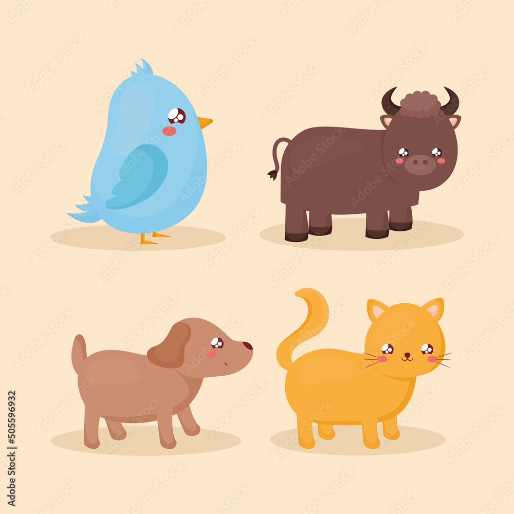 Fototapeta premium farm animals set