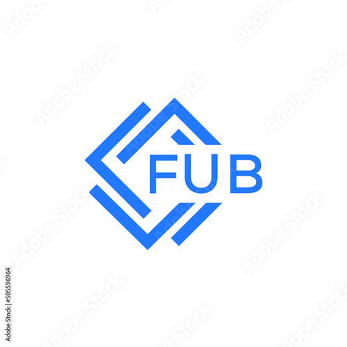 FUB letter logo design on white background. FUB  creative initials letter logo concept. FUB letter design. photo