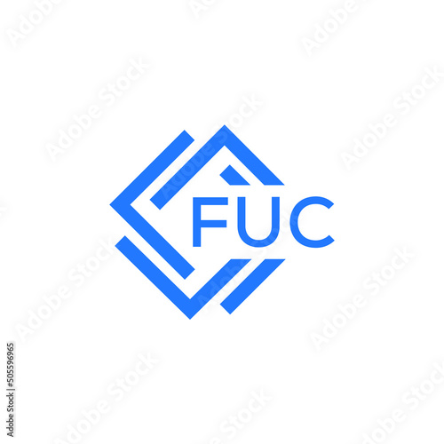 FUC letter logo design on white background. FUC  creative initials letter logo concept. FUC letter design. photo