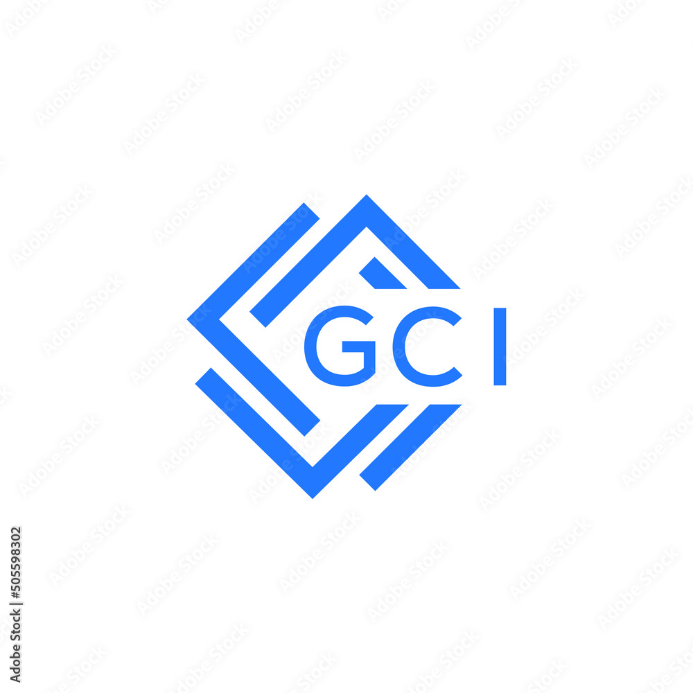 GCI technology letter logo design on white  background. GCI creative initials technology letter logo concept. GCI technology letter design.