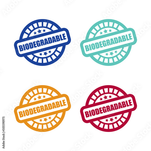 Set of Biodegradable Stamp Labels