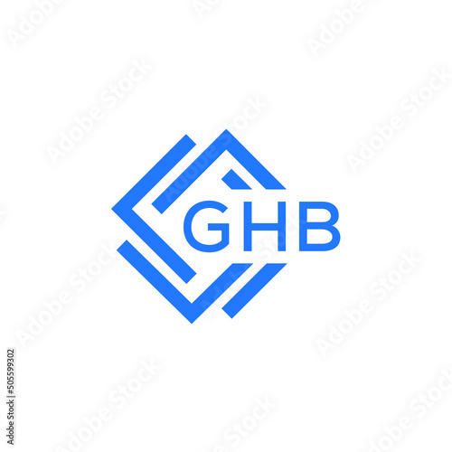 GHB letter logo design on white background. GHB  creative initials letter logo concept. GHB letter design. photo