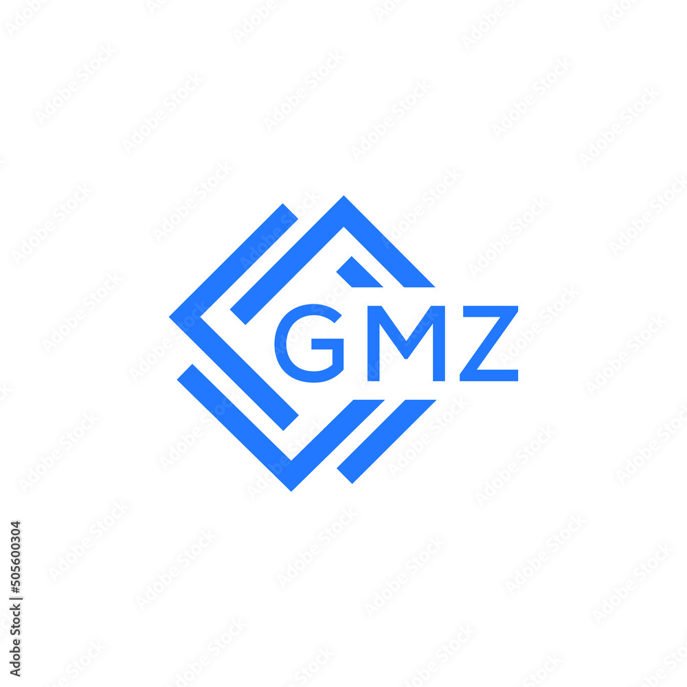 GMZ technology letter logo design on white  background. GMZ creative initials technology letter logo concept. GMZ technology letter design.
