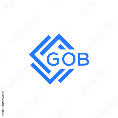 GOB technology letter logo design on white  background. GOB creative initials technology letter logo concept. GOB technology letter design.
