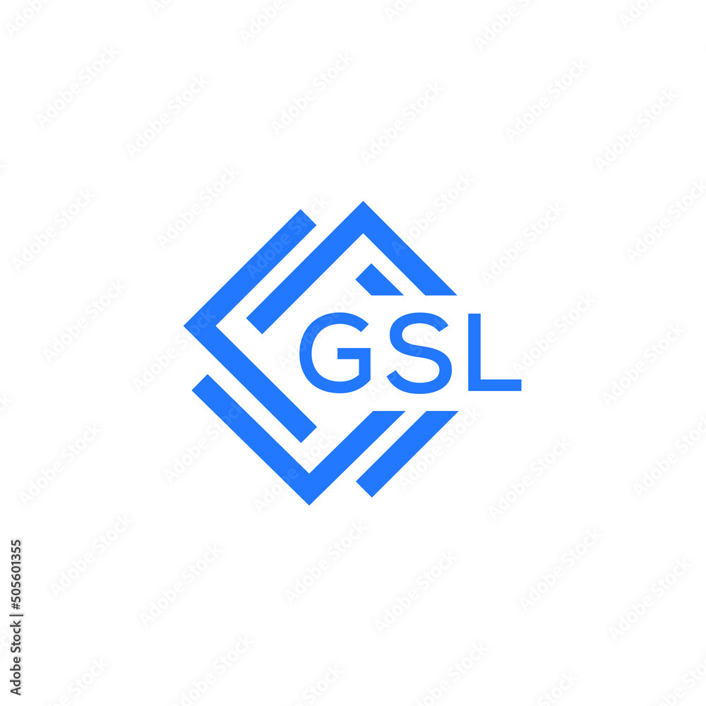 GSL technology letter logo design on white  background. GSL creative initials technology letter logo concept. GSL technology letter design.