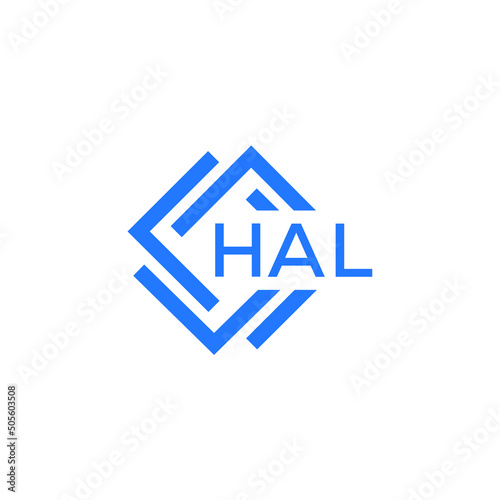 HAL technology letter logo design on white  background. HAL creative initials technology letter logo concept. HAL technology letter design.
