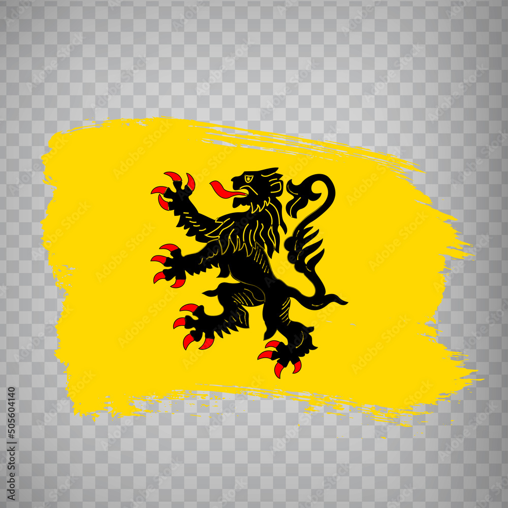 Vecteur Stock Flag of Nord-Pas-de-Calais brush strokes. Flag Region ...