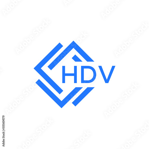 HDV letter logo design on white background. HDV  creative initials letter logo concept. HDV letter design.
 photo
