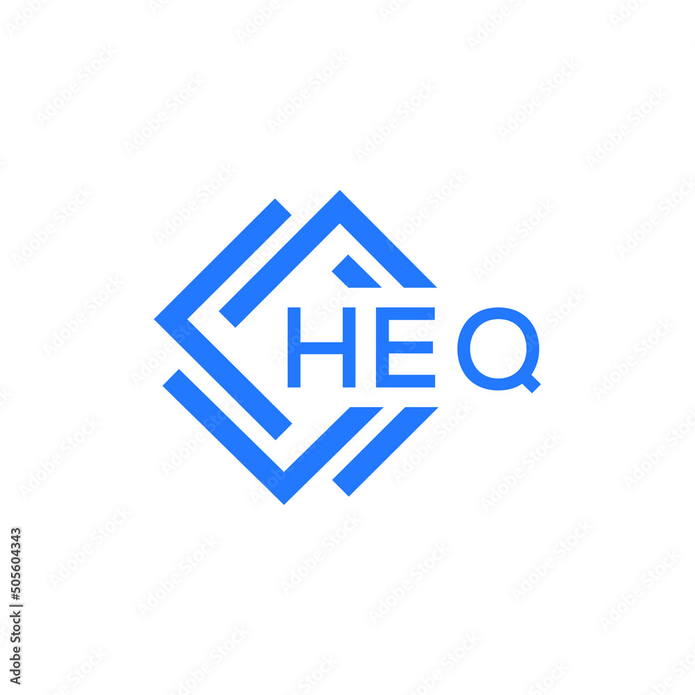 HEQ letter logo design on white background. HEQ  creative initials letter logo concept. HEQ letter design.
