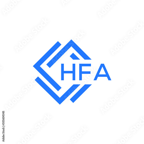 HFA letter logo design on white background. HFA  creative initials letter logo concept. HFA letter design.
 photo