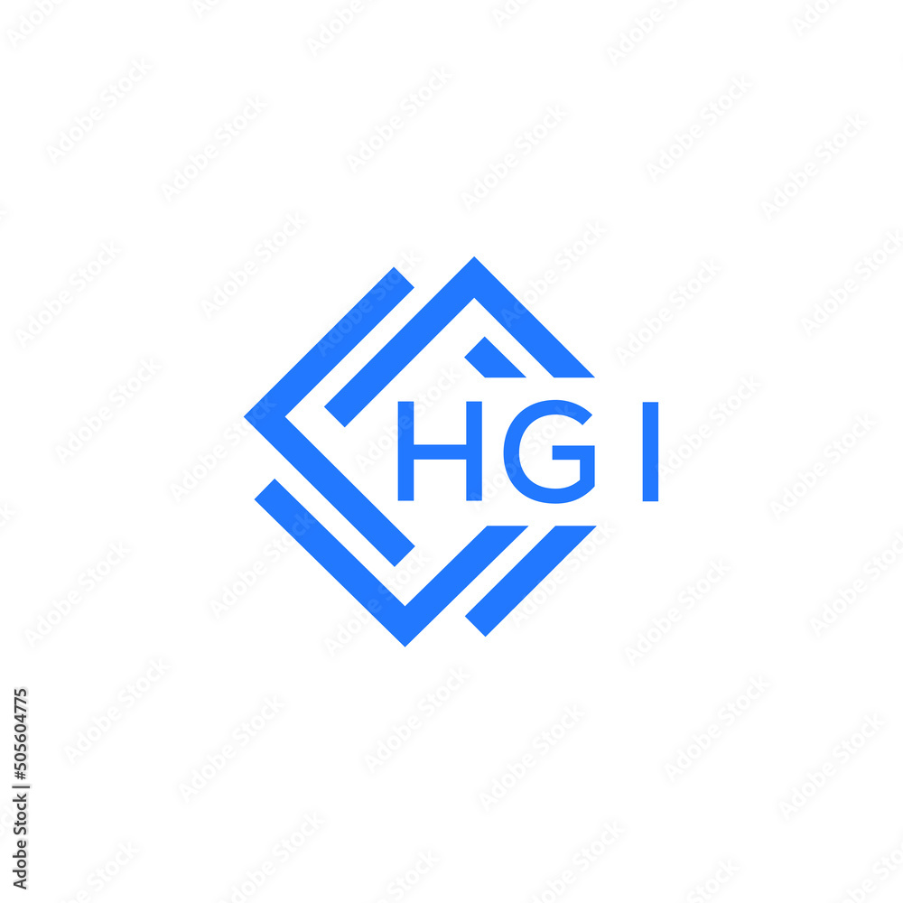 HGI letter logo design on white background. HGI  creative initials letter logo concept. HGI letter design.