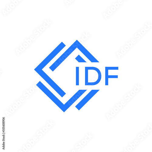 IDF technology letter logo design on white  background. IDF creative initials technology letter logo concept. IDF technology letter design.