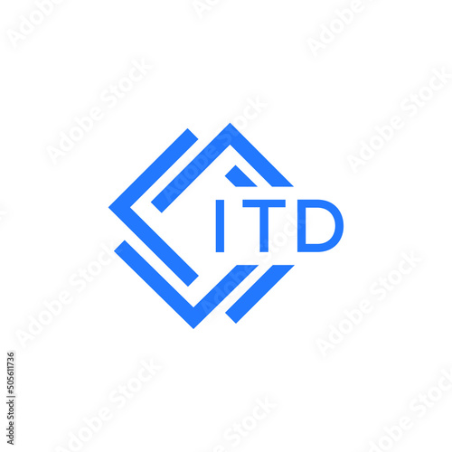 ITD technology letter logo design on white  background. ITD creative initials technology letter logo concept. ITD technology letter design. photo