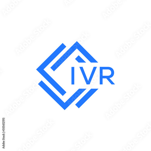 IVR technology letter logo design on white  background. IVR creative initials technology letter logo concept. IVR technology letter design.